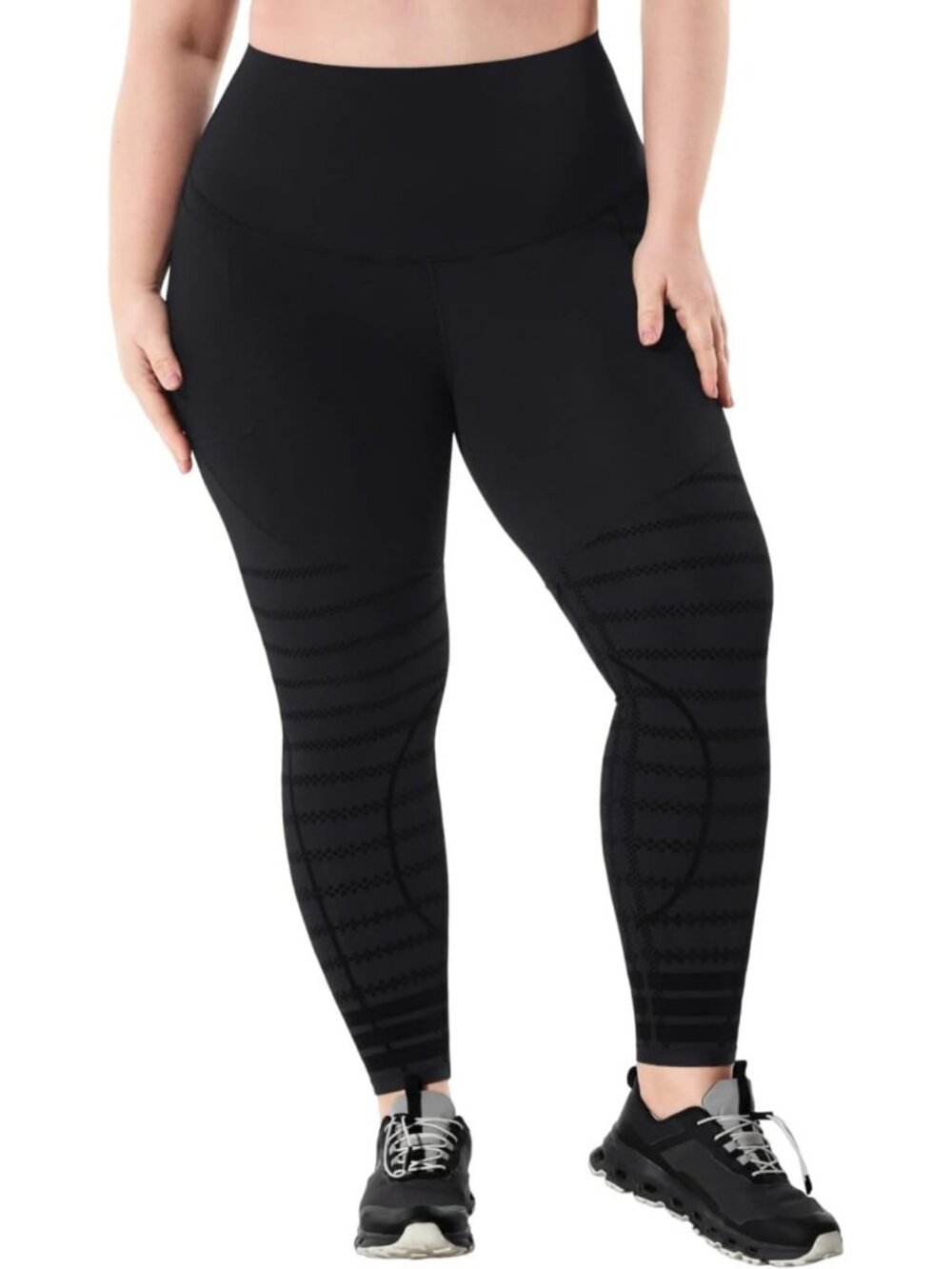 Plus Size Reversible Graduated Compression Leggings for Comfort & Support